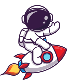 Astronaut on Rocket